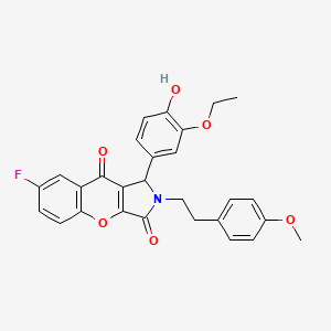 1-(3-Ethoxy-4-hydroxyphenyl)-7-fluoro-2-[2-(4-methoxyphenyl)ethyl]-1,2-dihydrochromeno[2,3-c]pyrrole-3,9-dione