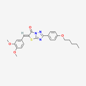 (5Z)-5-(3,4-dimethoxybenzylidene)-2-[4-(pentyloxy)phenyl][1,3]thiazolo[3,2-b][1,2,4]triazol-6(5H)-one