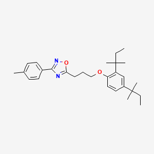 5-{3-[2,4-Bis(2-methylbutan-2-yl)phenoxy]propyl}-3-(4-methylphenyl)-1,2,4-oxadiazole