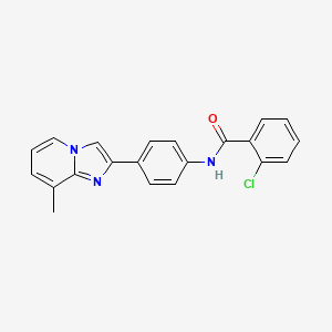 2-Chloro-N-(4-{8-methylimidazo[1,2-A]pyridin-2-YL}phenyl)benzamide