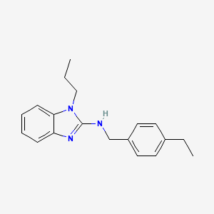 molecular formula C19H23N3 B11572576 N-(4-ethylbenzyl)-1-propyl-1H-benzimidazol-2-amine 