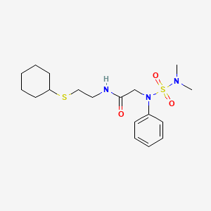 N-[2-(Cyclohexylsulfanyl)ethyl]-2-[(dimethylsulfamoyl)(phenyl)amino]acetamide