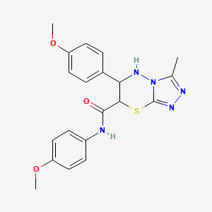 molecular formula C20H21N5O3S B11572600 N,6-bis(4-methoxyphenyl)-3-methyl-6,7-dihydro-5H-[1,2,4]triazolo[3,4-b][1,3,4]thiadiazine-7-carboxamide 