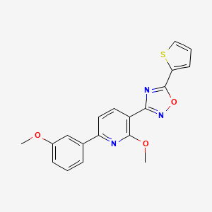 2-Methoxy-6-(3-methoxyphenyl)-3-[5-(thiophen-2-yl)-1,2,4-oxadiazol-3-yl]pyridine