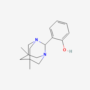 2-(5,7-Dimethyl-1,3-diazatricyclo[3.3.1.1~3,7~]dec-2-yl)phenol