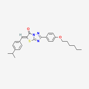 (5Z)-2-[4-(hexyloxy)phenyl]-5-[4-(propan-2-yl)benzylidene][1,3]thiazolo[3,2-b][1,2,4]triazol-6(5H)-one