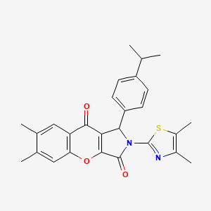 2-(4,5-Dimethyl-1,3-thiazol-2-yl)-6,7-dimethyl-1-[4-(propan-2-yl)phenyl]-1,2-dihydrochromeno[2,3-c]pyrrole-3,9-dione