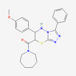 azepan-1-yl[6-(4-methoxyphenyl)-3-phenyl-6,7-dihydro-5H-[1,2,4]triazolo[3,4-b][1,3,4]thiadiazin-7-yl]methanone