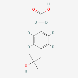 molecular formula C₁₂H₁₀D₆O₃ B1157265 4-(2-Hydroxy-2-methylpropyl)-benzeneacetic Acid-d6 