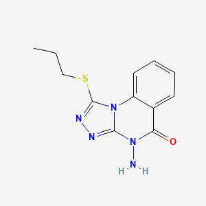 4-Amino-1-propylsulfanyl-4H-[1,2,4]triazolo[4,3-a]quinazolin-5-one