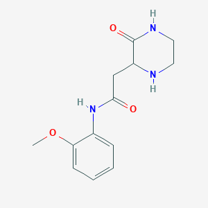 molecular formula C13H17N3O3 B11572672 N-(2-methoxyphenyl)-2-(3-oxopiperazin-2-yl)acetamide 