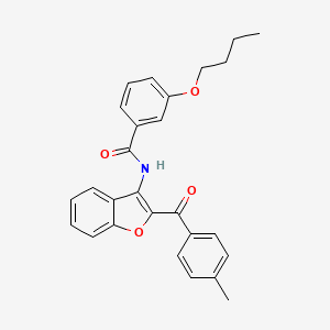 molecular formula C27H25NO4 B11572679 3-butoxy-N-[2-(4-methylbenzoyl)-1-benzofuran-3-yl]benzamide 