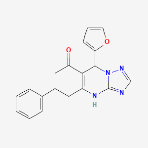 9-(Furan-2-yl)-6-phenyl-5,6,7,9-tetrahydro[1,2,4]triazolo[5,1-b]quinazolin-8-ol