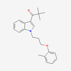 2,2-dimethyl-1-{1-[3-(2-methylphenoxy)propyl]-1H-indol-3-yl}propan-1-one