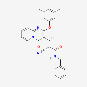 (2E)-N-benzyl-2-cyano-3-[2-(3,5-dimethylphenoxy)-4-oxo-4H-pyrido[1,2-a]pyrimidin-3-yl]prop-2-enamide