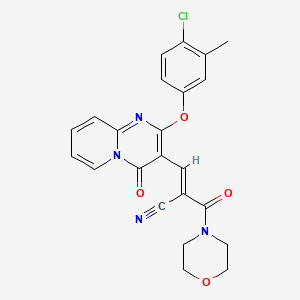 (2E)-3-[2-(4-chloro-3-methylphenoxy)-4-oxo-4H-pyrido[1,2-a]pyrimidin-3-yl]-2-(morpholin-4-ylcarbonyl)prop-2-enenitrile