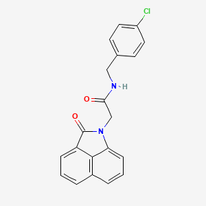 molecular formula C20H15ClN2O2 B11572781 N-(4-chlorobenzyl)-2-(2-oxobenzo[cd]indol-1(2H)-yl)acetamide 