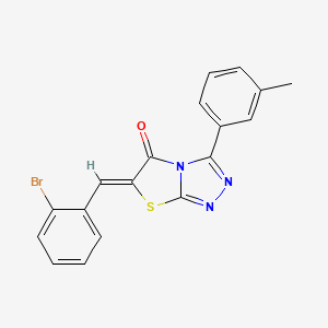 molecular formula C18H12BrN3OS B11572800 (6Z)-6-(2-bromobenzylidene)-3-(3-methylphenyl)[1,3]thiazolo[2,3-c][1,2,4]triazol-5(6H)-one 