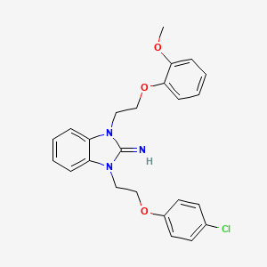 1-[2-(4-chlorophenoxy)ethyl]-3-[2-(2-methoxyphenoxy)ethyl]-1,3-dihydro-2H-benzimidazol-2-imine