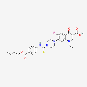 7-(4-{[4-(Butoxycarbonyl)phenyl]carbamothioyl}piperazin-1-yl)-1-ethyl-6-fluoro-4-oxo-1,4-dihydroquinoline-3-carboxylic acid