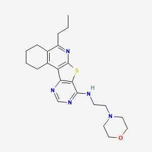 molecular formula C22H29N5OS B11572879 N-(2-morpholin-4-ylethyl)-8-propyl-11-thia-9,14,16-triazatetracyclo[8.7.0.02,7.012,17]heptadeca-1,7,9,12,14,16-hexaen-13-amine 