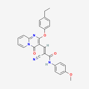 (2E)-2-cyano-3-[2-(4-ethylphenoxy)-4-oxo-4H-pyrido[1,2-a]pyrimidin-3-yl]-N-(4-methoxyphenyl)prop-2-enamide