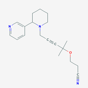 3-({2-Methyl-5-[2-(pyridin-3-yl)piperidin-1-yl]pent-3-yn-2-yl}oxy)propanenitrile