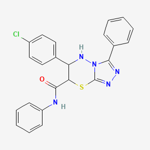 6-(4-chlorophenyl)-N,3-diphenyl-6,7-dihydro-5H-[1,2,4]triazolo[3,4-b][1,3,4]thiadiazine-7-carboxamide