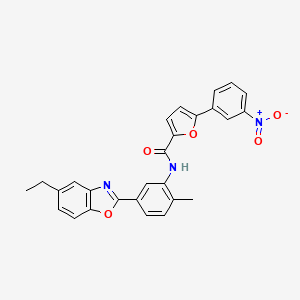 N-[5-(5-ethyl-1,3-benzoxazol-2-yl)-2-methylphenyl]-5-(3-nitrophenyl)furan-2-carboxamide