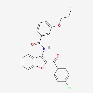 molecular formula C25H20ClNO4 B11572920 N-[2-(4-chlorobenzoyl)-1-benzofuran-3-yl]-3-propoxybenzamide 