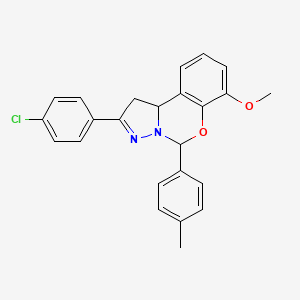 2-(4-Chlorophenyl)-7-methoxy-5-(4-methylphenyl)-1,10b-dihydropyrazolo[1,5-c][1,3]benzoxazine