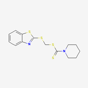 (1,3-Benzothiazol-2-ylsulfanyl)methyl piperidine-1-carbodithioate