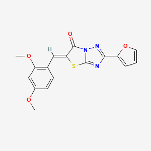 (5Z)-5-(2,4-dimethoxybenzylidene)-2-(furan-2-yl)[1,3]thiazolo[3,2-b][1,2,4]triazol-6(5H)-one