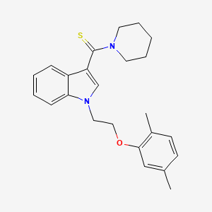 {1-[2-(2,5-dimethylphenoxy)ethyl]-1H-indol-3-yl}(piperidin-1-yl)methanethione