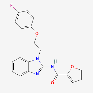 molecular formula C20H16FN3O3 B11572990 N-{1-[2-(4-fluorophenoxy)ethyl]-1H-benzimidazol-2-yl}furan-2-carboxamide 