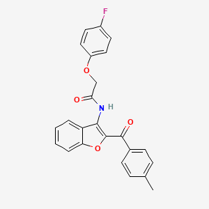 2-(4-fluorophenoxy)-N-[2-(4-methylbenzoyl)-1-benzofuran-3-yl]acetamide