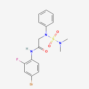 N-(4-Bromo-2-fluorophenyl)-2-[(dimethylsulfamoyl)(phenyl)amino]acetamide