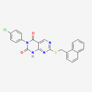 3-(4-chlorophenyl)-7-[(1-naphthylmethyl)thio]pyrimido[4,5-d]pyrimidine-2,4(1H,3H)-dione