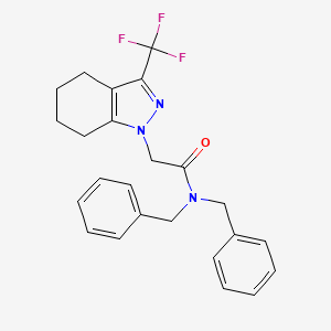 N,N-Dibenzyl-2-(3-trifluoromethyl-4,5,6,7-tetrahydro-indazol-1-yl)-acetamide