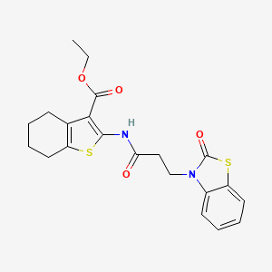 ethyl 2-{[3-(2-oxo-1,3-benzothiazol-3(2H)-yl)propanoyl]amino}-4,5,6,7-tetrahydro-1-benzothiophene-3-carboxylate