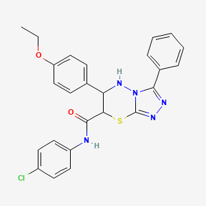 N-(4-chlorophenyl)-6-(4-ethoxyphenyl)-3-phenyl-6,7-dihydro-5H-[1,2,4]triazolo[3,4-b][1,3,4]thiadiazine-7-carboxamide