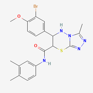 6-(3-bromo-4-methoxyphenyl)-N-(3,4-dimethylphenyl)-3-methyl-6,7-dihydro-5H-[1,2,4]triazolo[3,4-b][1,3,4]thiadiazine-7-carboxamide