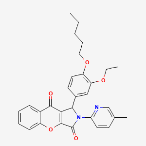 1-[3-Ethoxy-4-(pentyloxy)phenyl]-2-(5-methylpyridin-2-yl)-1,2-dihydrochromeno[2,3-c]pyrrole-3,9-dione