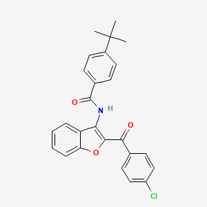 4-tert-butyl-N-[2-(4-chlorobenzoyl)-1-benzofuran-3-yl]benzamide