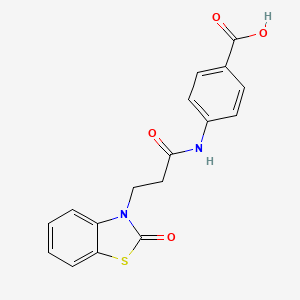 4-{[3-(2-oxo-1,3-benzothiazol-3(2H)-yl)propanoyl]amino}benzoic acid