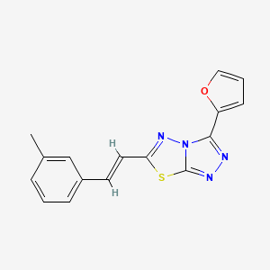 3-(furan-2-yl)-6-[(E)-2-(3-methylphenyl)ethenyl][1,2,4]triazolo[3,4-b][1,3,4]thiadiazole