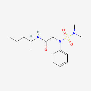 molecular formula C15H25N3O3S B11573095 2-[(Dimethylsulfamoyl)(phenyl)amino]-N-(pentan-2-YL)acetamide 