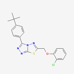 3-(4-Tert-butylphenyl)-6-[(2-chlorophenoxy)methyl][1,2,4]triazolo[3,4-b][1,3,4]thiadiazole