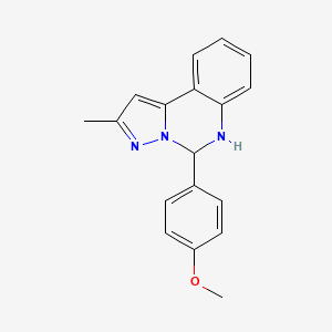 Pyrazolo[1,5-c]quinazoline, 5,6-dihydro-5-(4-methoxyphenyl)-2-methyl-