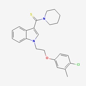 {1-[2-(4-chloro-3-methylphenoxy)ethyl]-1H-indol-3-yl}(piperidin-1-yl)methanethione